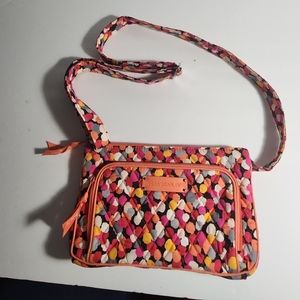 Vera Bradley Pink Polka Dot Shoulder Purse. 10in by 6in